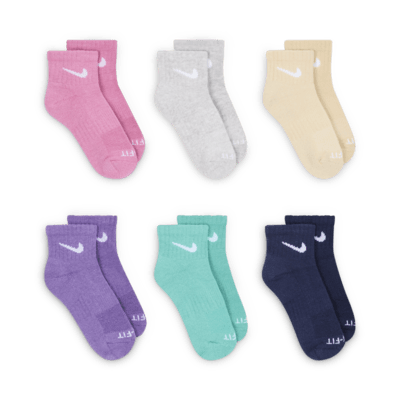 Nike Dri-FIT Performance Basics Little Kids' Ankle Socks (6 Pairs)