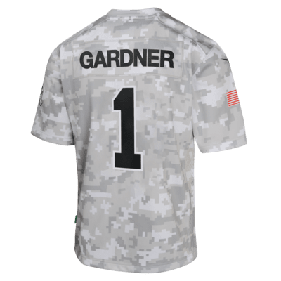 Jersey Nike Dri-FIT de la NFL Limited para niños talla grande Ahmad Sauce Gardner New York Jets Salute to Service