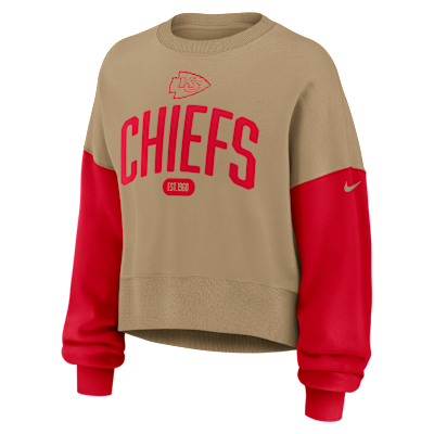 Sudadera de cuello redondo sin cierre Nike de la NFL para hombre Kansas City Chiefs Rewind