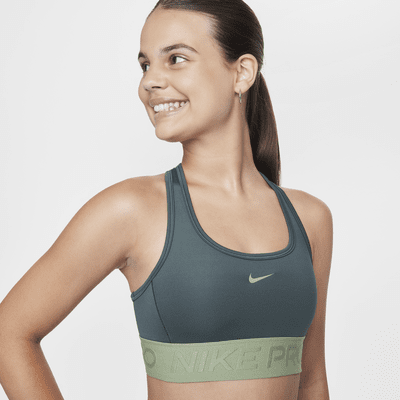 Nike Pro Swoosh Sport-BH für Mädchen