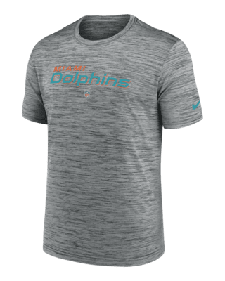 Nike Men's Miami Dolphins Sideline Velocity T-Shirt - Grey - XXL Each