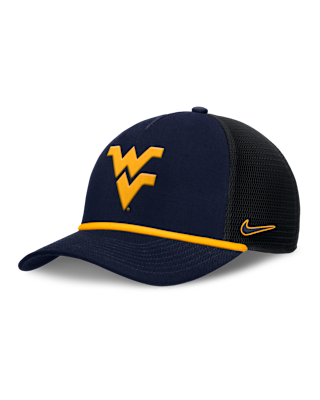 Мужские  West Virginia Primetime Rise Nike College Trucker Adjustable Hat