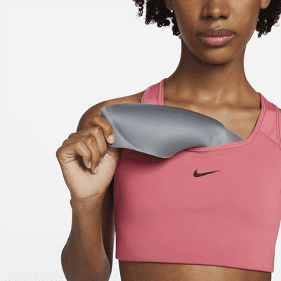 Bra deportivo con almohadilla de una sola pieza de media sujeción para mujer Nike Swoosh 