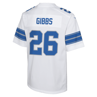 Jersey Nike de la NFL Game para niños talla grande Jahmyr Gibbs Detroit Lions