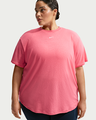 Женские шорты Nike One Relaxed Dri-FIT Short-Sleeve Top (Plus Size)