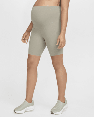 Женские шорты Nike Zenvy (M) Gentle-Support High-Waisted 8" Biker Shorts with Pockets (Maternity)