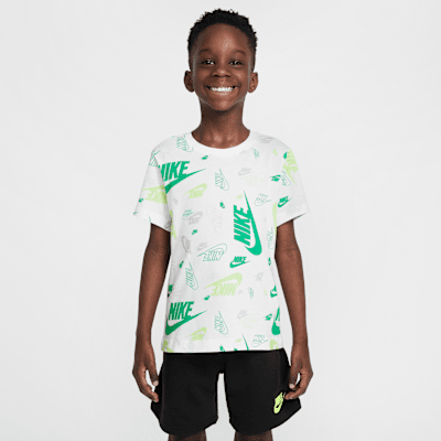 Completo con t-shirt stampata e shorts leggeri in French Terry Nike – Bambino/a