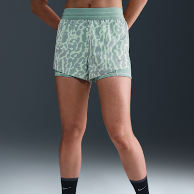 Nike Swift Women's Dri-FIT Mid-Rise 2-in-1 Printed Running Shorts