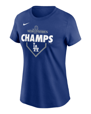 Женская футболка Los Angeles Dodgers 2024 World Series Champions Lockup Nike MLB