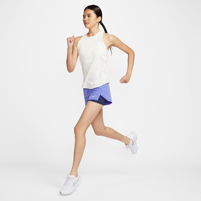 나이키 스위프트 여성 드라이 핏 미드라이즈 투인원 러닝 쇼츠