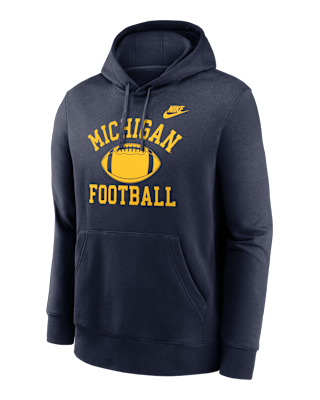 Мужское худи Michigan Legacy Club Football Icon Nike College Pullover Hoodie для футбола