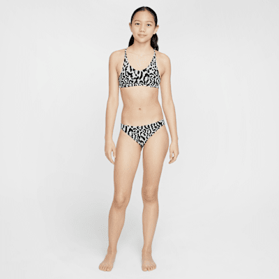 Nike Swim Conjunto de bikini con cordón delantero - Niña