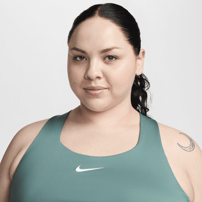 Camiseta de tirantes con bra deportivo con almohadilla de media sujeción para mujer (talla grande) Nike Swoosh