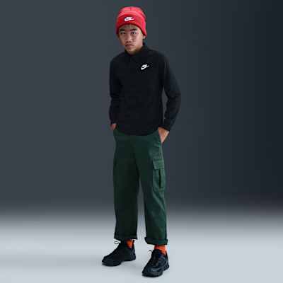 Nike Sportswear Club Big Kids' Knit Long-Sleeve Polo