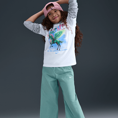 Nike Sportswear Big Kids' (Girls') Woven Wide-Leg Pants