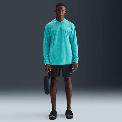 Nike Heather Playera Hydroguard con gorro de manga larga