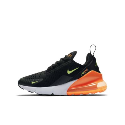 nike air max 270 trainer black / ghost green / total orange nike air max 270 trainer black / ghost green / total orange