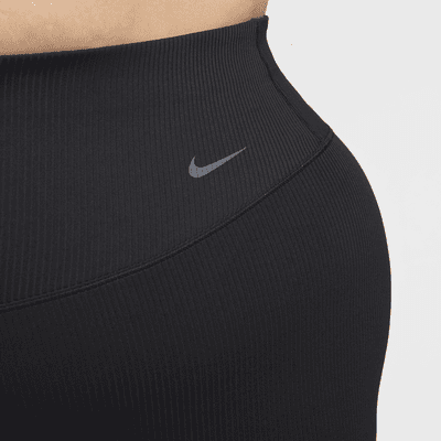 Leggings de tiro alto de 7/8 con sujeción suave para mujer Nike Zenvy Rib (talla grande)