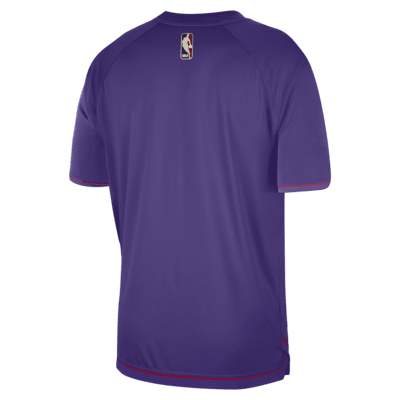 Playera de manga corta Nike Dri-FIT de la NBA para antes del partido para hombre Toronto Raptors Hardwood Classics