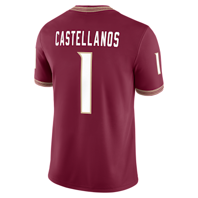 Tommy Castellanos Florida State Men’s Nike Dri-FIT College NIL Game Jersey