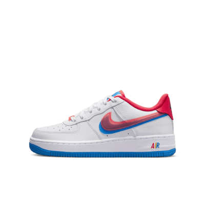 blue red nike shoes