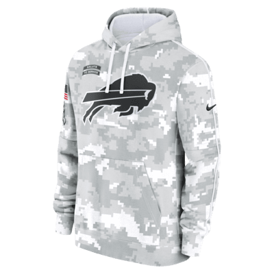 Sudadera con gorro sin cierre Nike de la NFL para hombre Buffalo Bills Salute to Service Primary Edge Club