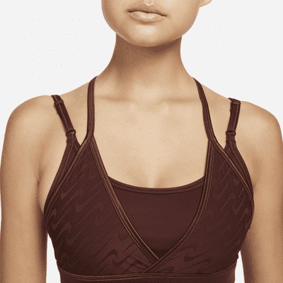 Bra deportivo con correas acolchado de baja sujeción para mujer Nike Indy Icon Clash