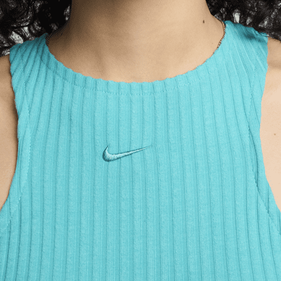 Vestido sin mangas slim midi para mujer Nike Sportswear Chill Rib