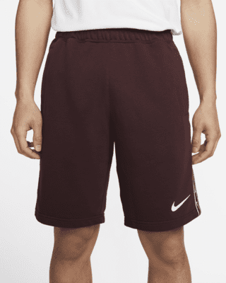 burgundy nike fleece shorts