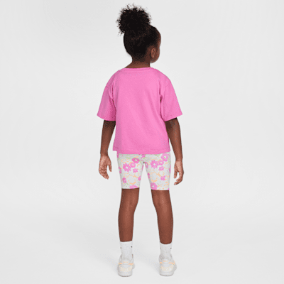 Ensemble deux pièces avec cycliste imprimé Nike Flow-Ral pour enfant