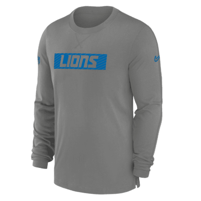 Detroit Lions Sideline Player Team Issue Men’s Nike Dri-FIT Long-Sleeve Top