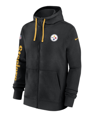 Мужское худи Pittsburgh Steelers Sideline Team Issue Club Nike Full Zip Hoodie