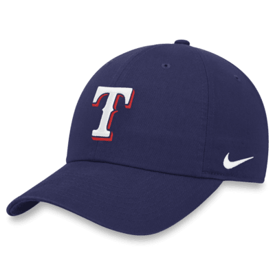 Texas Rangers Heritage86 Wordmark Swoosh Men's Nike MLB Adjustable Hat.