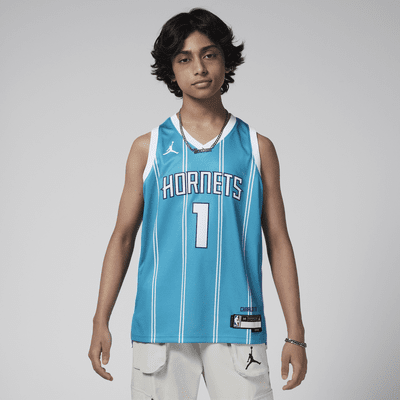 Charlotte Hornets 2023/24 Icon Edition Older Kids' (Boys') Nike Dri-FIT NBA Swingman Jersey