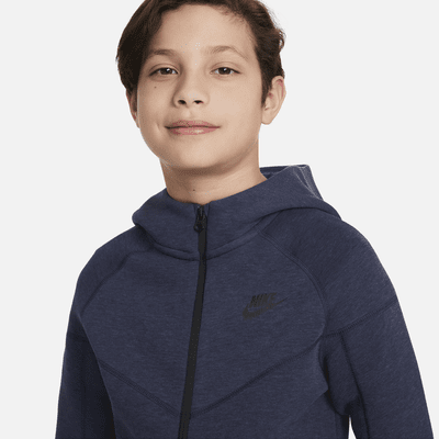 Sudadera con gorro de cierre completo para niño talla grande Nike Sportswear Tech Fleece