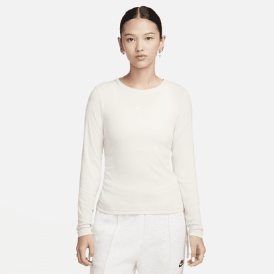 Nike Sportswear Women's Ribbed Long-Sleeve Mod Crop Top