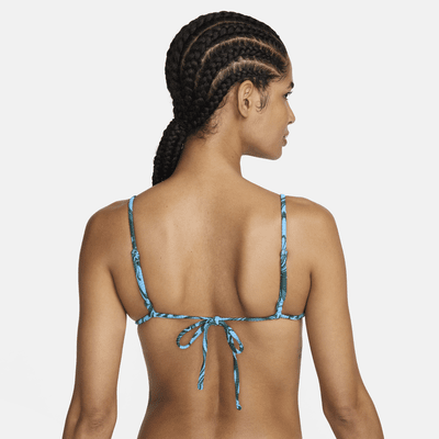 Prenda superior de bikini con correas para mujer Nike Swim Swirl