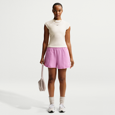 Playera de manga corta de tela de canalé ajustada para mujer Nike Sportswear Chill Knit