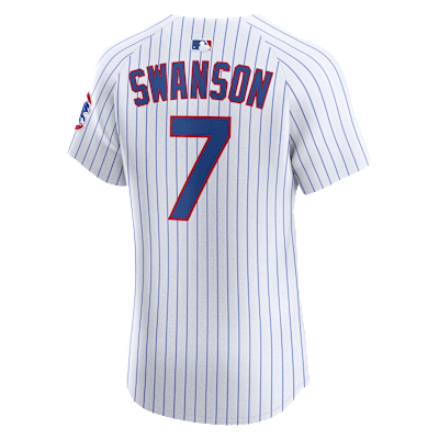 Dansby Swanson Chicago Cubs Men's Nike Dri-FIT ADV MLB Elite Jersey
