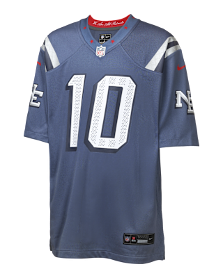 Детские джерси Drake Maye New England Patriots Rivalries Collection Big Kids' Nike NFL Game Jersey