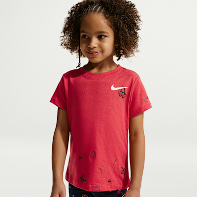 Playera de corte redondo para niños talla pequeña Nike Cherry