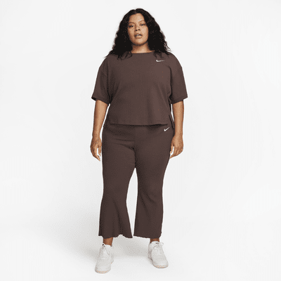 Nike Sportswear Women's High-Waisted Ribbed Jersey Pants (Plus Size ...