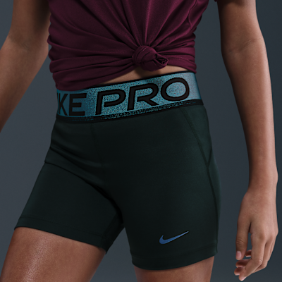Nike Pro Big Kids' (Girls') Dri-FIT 3" Shorts with Shine Accents