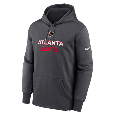 Sudadera con gorro sin cierre Nike Therma de la NFL para hombre Atlanta Falcons Toss Sweep