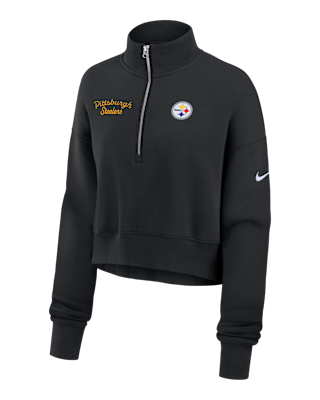 Женские  Pittsburgh Steelers Phoenix Nike NFL Cropped 1/4-Zip Crew
