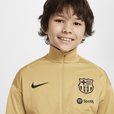 FC Barcelona Strike Nike Dri-FIT-Fußball-Trainingsanzug aus Strickmaterial für ältere Kinder