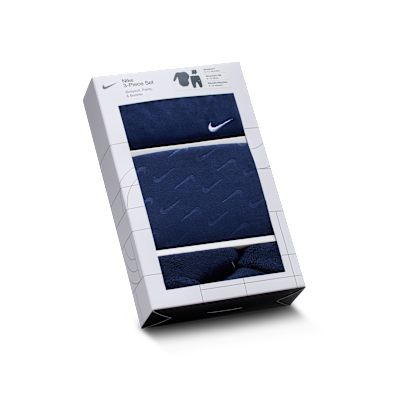 Nike Baby (0–9M) 3-Piece Velour Swoosh Boxed Set