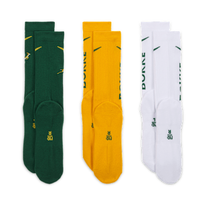 Unisex κάλτσες ράγκμπι Springboks Nike Everyday με αντικραδασμική προστασία (τρία ζευγάρια)