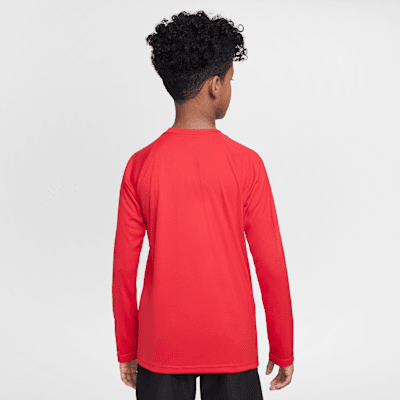 Nike Swim Solid Playera de manga larga Hydroguard para niño talla grande