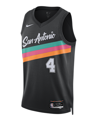 Мужские джерси De'Aaron Fox San Antonio Spurs City Edition Nike NBA Swingman Jersey